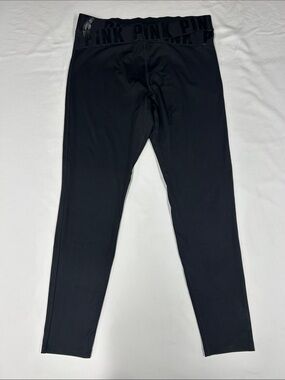 PINK Victoria’s Secret Ultimate Crossover Waistband Leggings Black Size Large